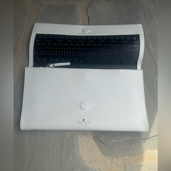 Kate Spade White Leather Cut Out Clutch - Picture 5 of 5